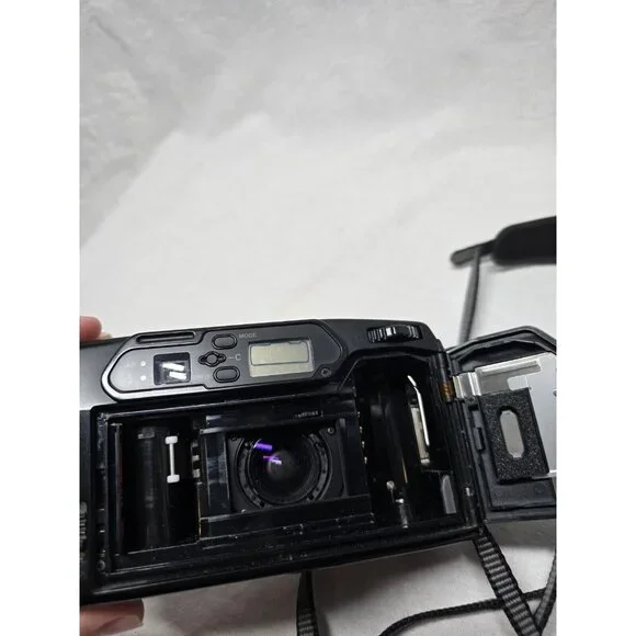 Pentax Zoom-90 Black Tele-Macro Auto Focus Point & Shoot Film Camera With Case - Picture 6 of 16